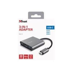 TRUST Adaptateur DALYX USB-C 3 en 1 HDMI USB USB-C redeal.fr
