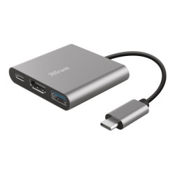 TRUST Adaptateur DALYX USB-C 3 en 1 HDMI USB USB-C redeal.fr