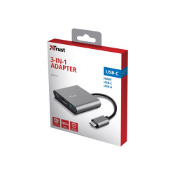 TRUST Adaptateur DALYX USB-C 3 en 1 HDMI USB USB-C redeal.fr