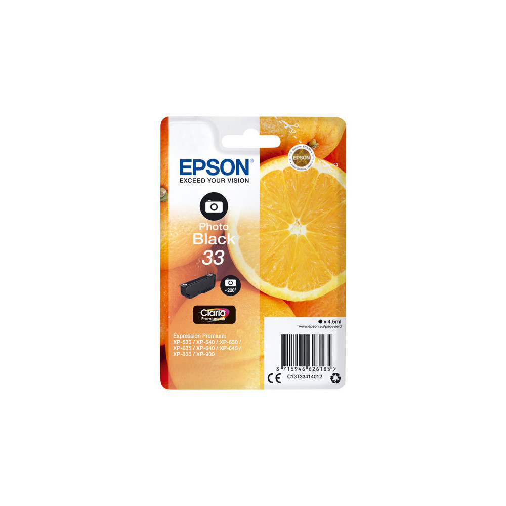 EPSON 5LB Singlepack Photo Black 33 Claria Premium Ink redeal.fr