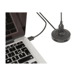 URBAN FACTORY MINEE 4-Port USB 2.0 Hub Black redeal.fr