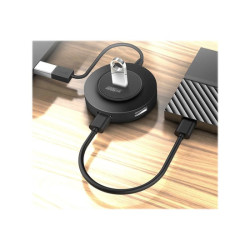 URBAN FACTORY MINEE 4-Port USB 2.0 Hub Black redeal.fr