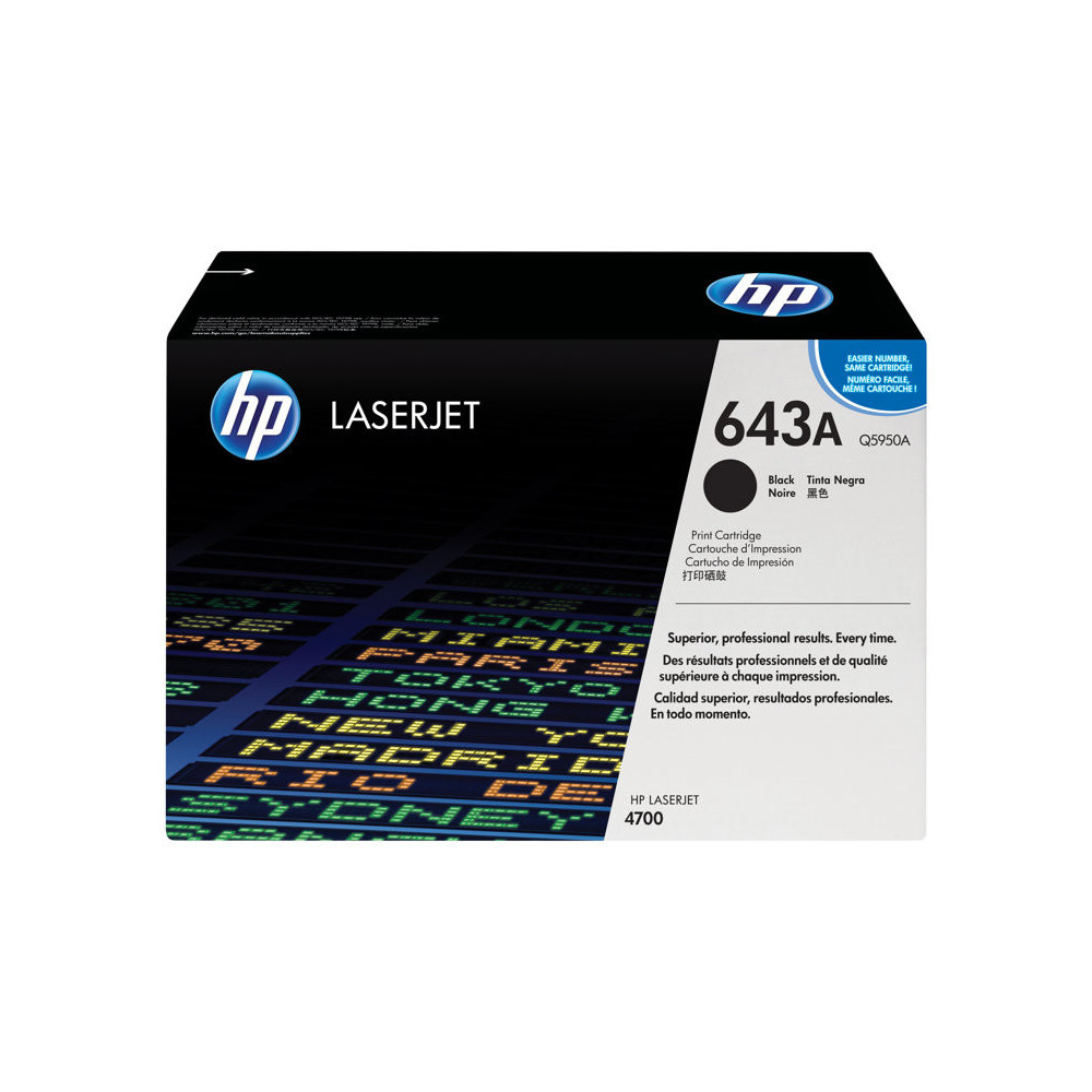 HP 643A original Colour LaserJet Toner cartridge Q5050A black standard capacity 11.000 pages 1-pack