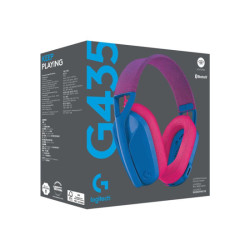 LOGITECH Lightspeed G435 Headset full size Bluetooth / 2.4 GHz radio frequency wireless blue Discord Certified redeal.fr
