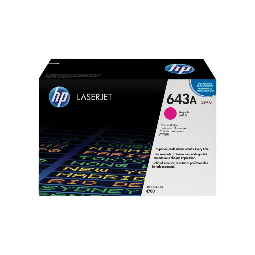 HP 643A original Colour LaserJet Toner cartridge Q5953A magenta standard capacity 10.000 pages 1-pack