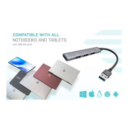 I-TEC USB 3.0 Metal HUB 1x USB 3.0 3x USB 2.0 without power adapter redeal.fr