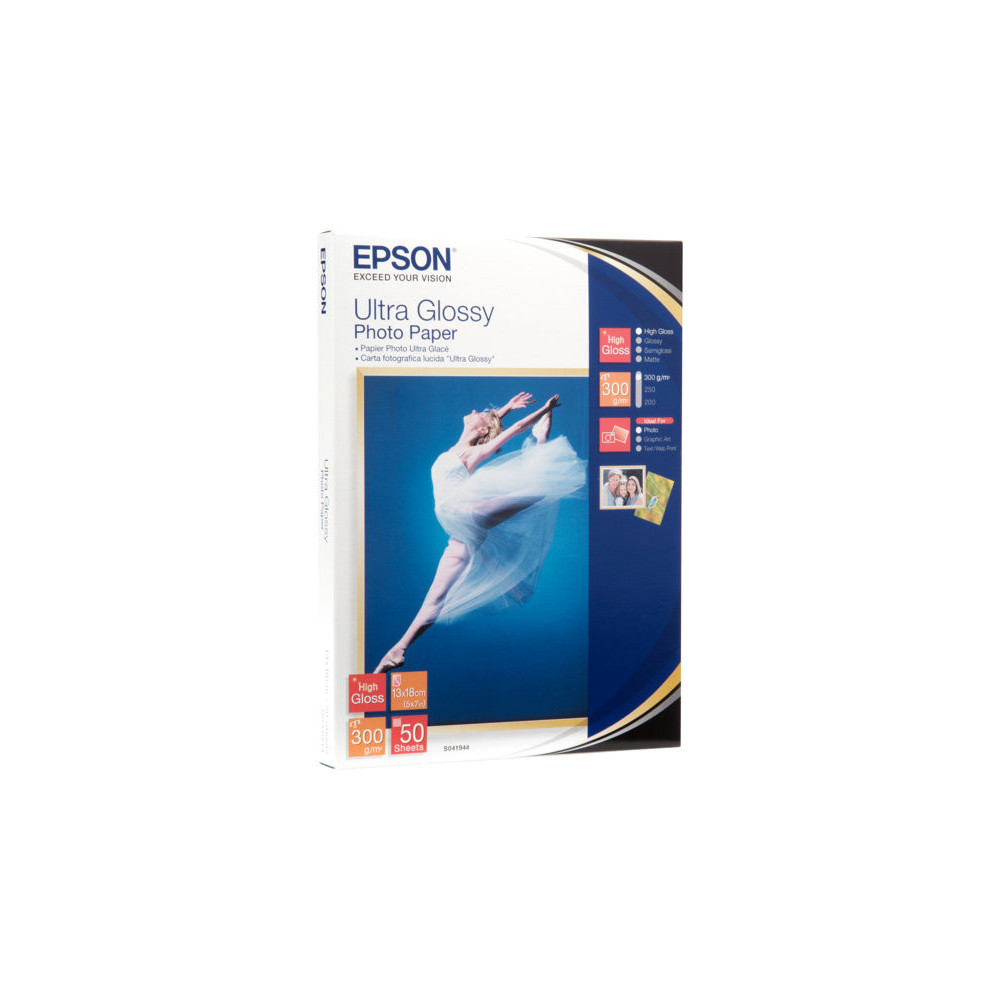 EPSON S041944 Ultra brillant photo  papier inkjet 300g/m2 130x180mm 50 feuilles pack de 1