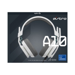 LOGITECH Astro Gaming A10 Gen 2 Headset full size wired 3.5 mm jack white/XB redeal.fr