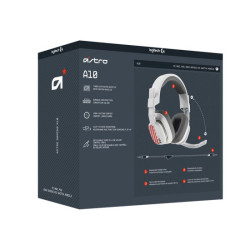 LOGITECH Astro Gaming A10 Gen 2 Headset full size wired 3.5 mm jack white/PS redeal.fr
