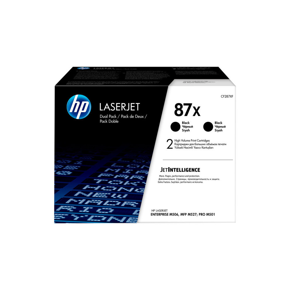 HP 87X original LaserJet Toner cartridge CF287XD Black High Yield 2-pack