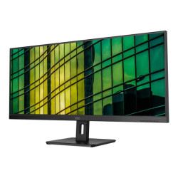 AOC U34E2M  Écran LED - 34" - 3440 x 1440 WQHD @ 100 Hz - VA - 300 cd/m² - 4000:1 - 4 ms - 2xHDMI, DisplayPort - noir