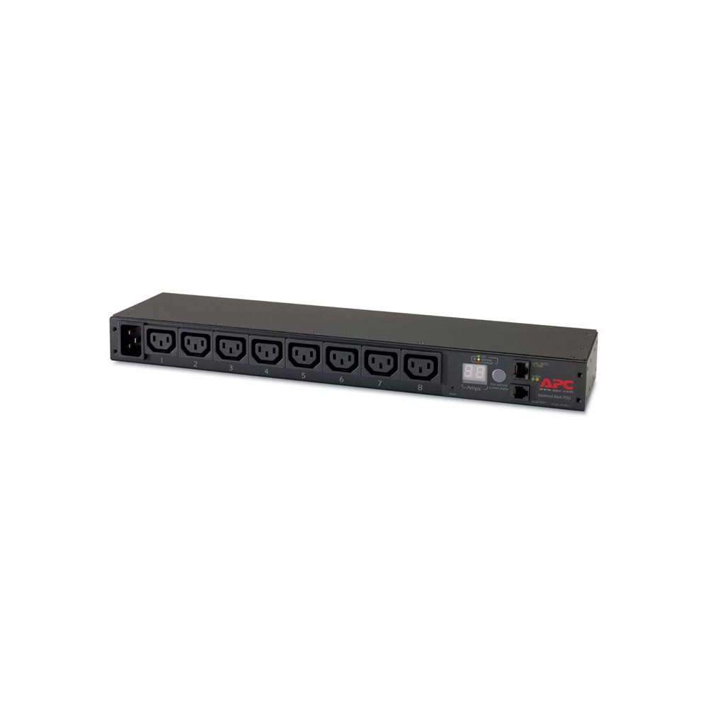 APC Rack PDU Metered 1U 16A 230V 8C13 Input Connections IEC-320 C20