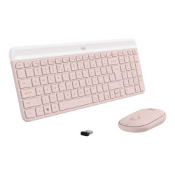 LOGITECH MK470 Slim Combo - ROSE - (FRA) - CENTRAL-419 redeal.fr