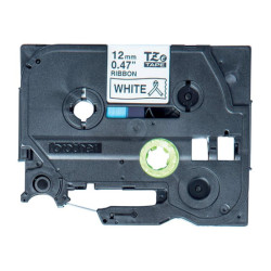 BROTHER Ruban tissus Noir sur Blanc 12mm (4m)