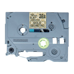 BROTHER Ruban laminé Noir sur Motifs Or 12mm (4m) redeal.fr