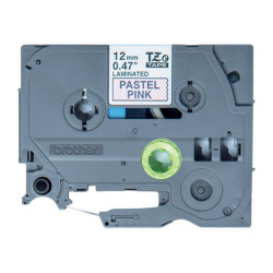 BROTHER Ruban laminé Noir sur Rose Pastel 12mm (4m) redeal.fr