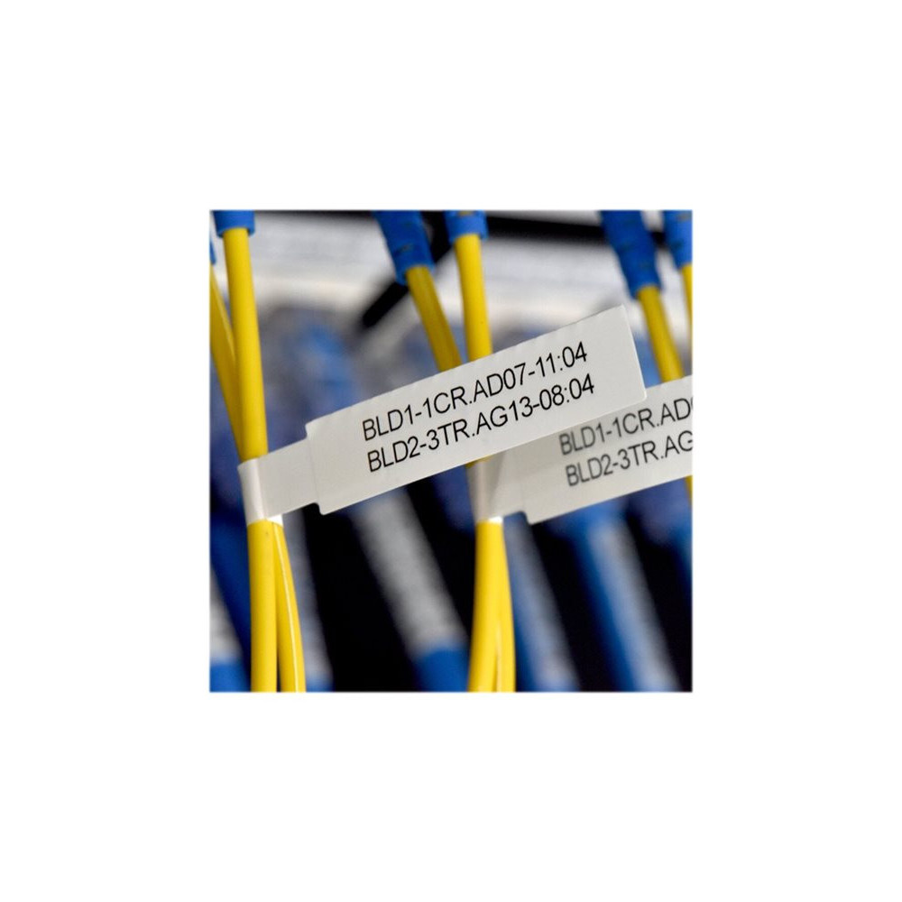 BROTHER FLe-2511 Black on White Flag Tape for Brother P-touch D800W P900W P950NW
