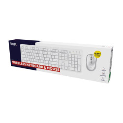TRUST Pack clavier & souris sans fil ODY II silencieux - blanc (FR) redeal.fr