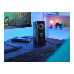 TRUST Enceintes JAVV 2.0 RGB noire redeal.fr