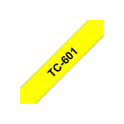 BROTHER P-TOUCH TC-601 noir sur jaune  12mm redeal.fr