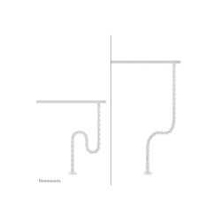 NEOMOUNTS Cable Spine Organizer for sit/stand desk frames screw mounted white redeal.fr