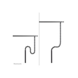 NEOMOUNTS Cable Spine Organizer for sit/stand desk frames screw mounted magnetic channel black redeal.fr