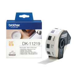 BROTHER P-TOUCH DK-11219 die-cut round label 12x12mm 1200 labels