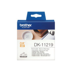 BROTHER P-TOUCH DK-11219 die-cut round label 12x12mm 1200 labels