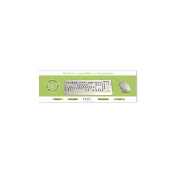 MCL MP3A99AACK2012BIB - Kit clavier + souris filaire en bioplastique French AZERTY redeal.fr