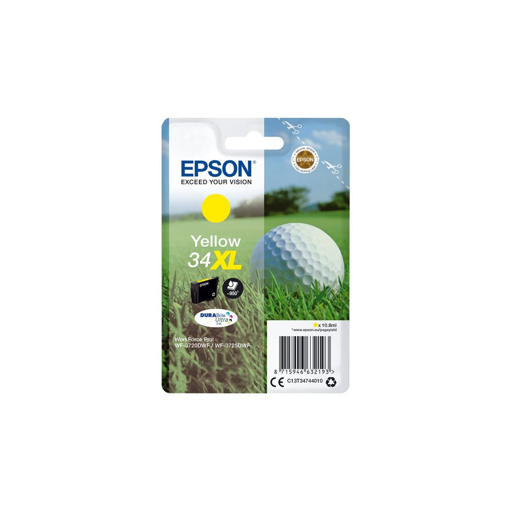 EPSON 2LB Singlepack 34XL Yellow DURABrite Ink Ultra XL