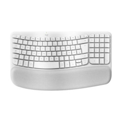 LOGITECH Wave Keys Wireless Ergonomic Keyboard - OFFWHITE (FR) redeal.fr