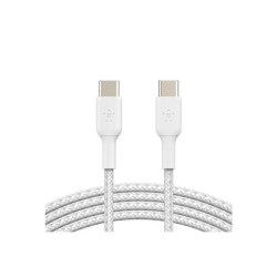 BELKIN BOOST CHARGE USB-C to USB-C Cable Braided 2m White redeal.fr