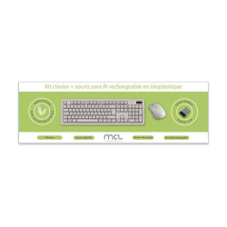 MCL kit clavier + souris sans fil rechargeable bioplastique redeal.fr