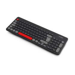 URBAN FACTORY Onlee Color Wireless Flat Keyboard 2.4Ghz - Black/Red/Grey redeal.fr