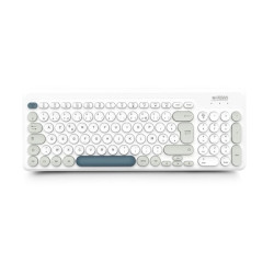 URBAN FACTORY Onlee Color Wireless Flat Keyboard 2.4Ghz - White/Blue/Grey redeal.fr
