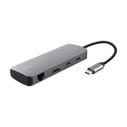 TRUST Adaptateur DALYX USB-C 8 en 1 2 USB-C 2 USB 1 HDMI 1 SD + 1 micro SD Card 1 Ethernet redeal.fr