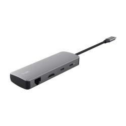 TRUST Adaptateur DALYX USB-C 8 en 1 2 USB-C 2 USB 1 HDMI 1 SD + 1 micro SD Card 1 Ethernet redeal.fr