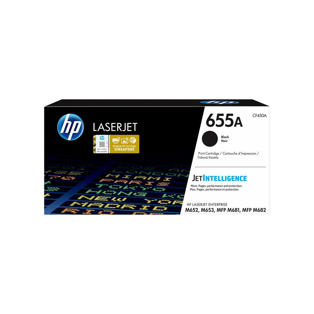 HP 655A original LaserJet Toner cartridge CF450A Black