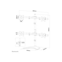 NEOMOUNTS NM-D335D4BLACK Support décran à poser 10-27p redeal.fr