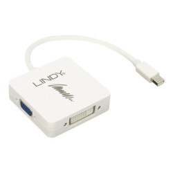 LINDY Adaptateur Mini DP 1.2 vers HDMI 4K30 DVI VGA redeal.fr