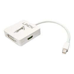 LINDY Adaptateur Mini DP 1.2 vers HDMI 4K30 DVI VGA redeal.fr