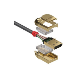 LINDY 3m DisplayPort Cable Gold Line Resolution: 4096x2160 60Hz 4:4:4 10bit redeal.fr