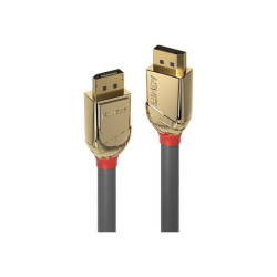 LINDY 3m DisplayPort Cable Gold Line Resolution: 4096x2160 60Hz 4:4:4 10bit redeal.fr