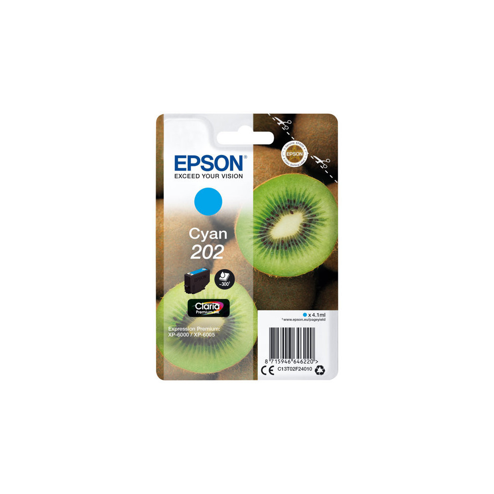 EPSON 1LB Singlepack Cyan 202 Kiwi Clara Premium Ink