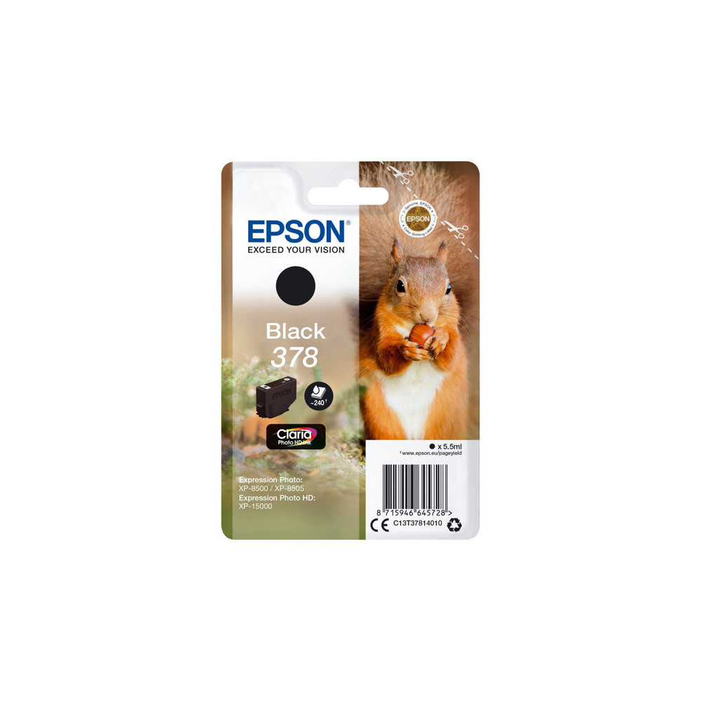 EPSON 5LB Singlepack Black 378 Eichhörnchen Clara Photo HD Ink