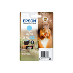 EPSON 5LB Singlepack Light Cyan 378XL Squirrel Clara Photo HD Ink