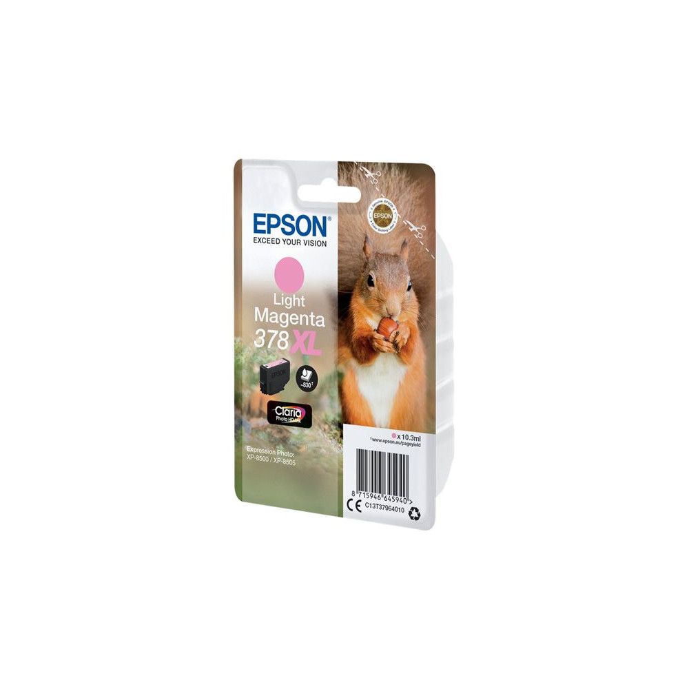 EPSON Encre Claria Photo HD - Cartouche Ecureuil 378 Magenta clair (XL) sans alarme redeal.fr