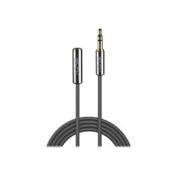 LINDY Cromo Line Audio Cable Stereo 3.5mm-3.5mm M-F 5m anthrazit extension redeal.fr