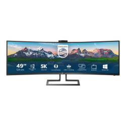 PHILIPS 499P9H/00 UWQHD, Curved,49p,VA,Webcam,70Hz, 5ms, Adaptive Sync, Docking USB-C, USB-C Port, DP, HDMI, Heightadj. HP