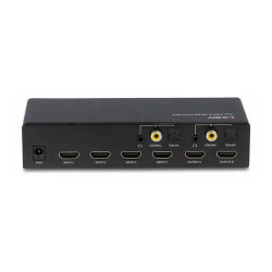 LINDY 4x2 HDMI 2.0 4K 18G Matrix Switch with Audio Extractor Optical Out or 3.5mm Jack 4K 3840x2160at60Hz 8bit redeal.fr